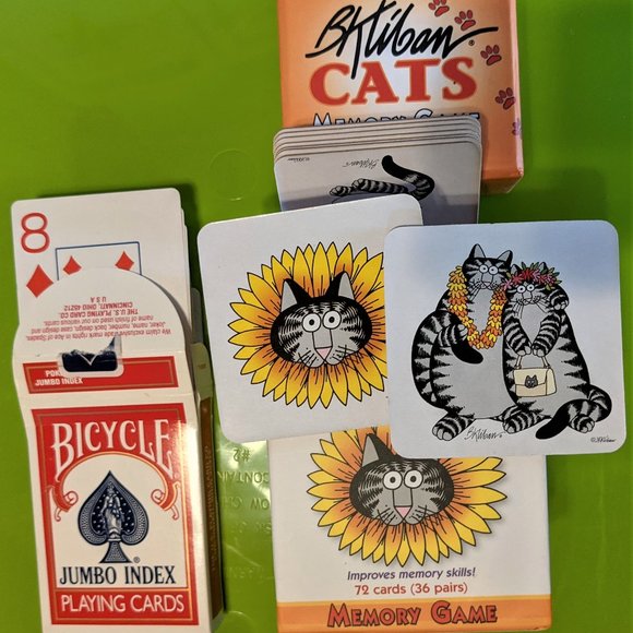 B. Kliban Cats Memory Cards & classic playing card